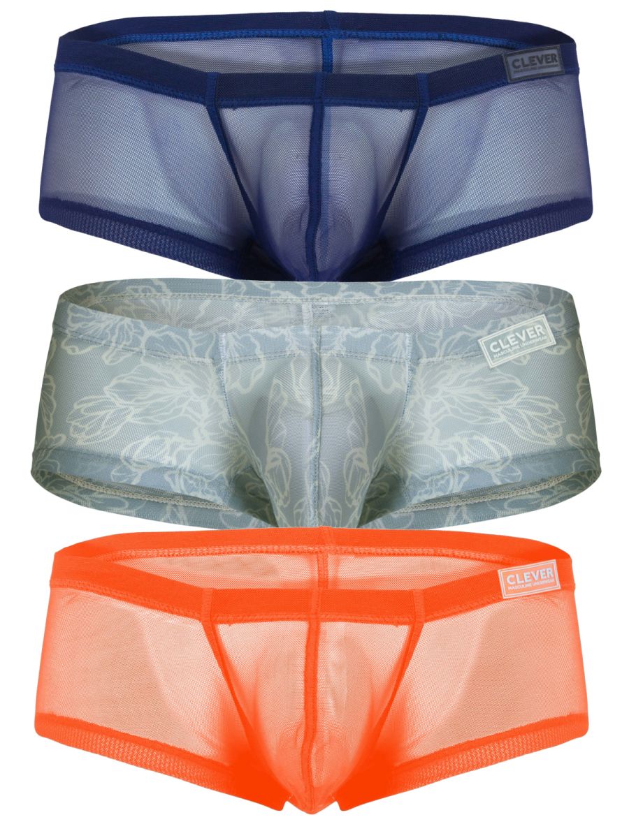 Mens Underwear: Clever 26067 3PK Australian Latin Trunks